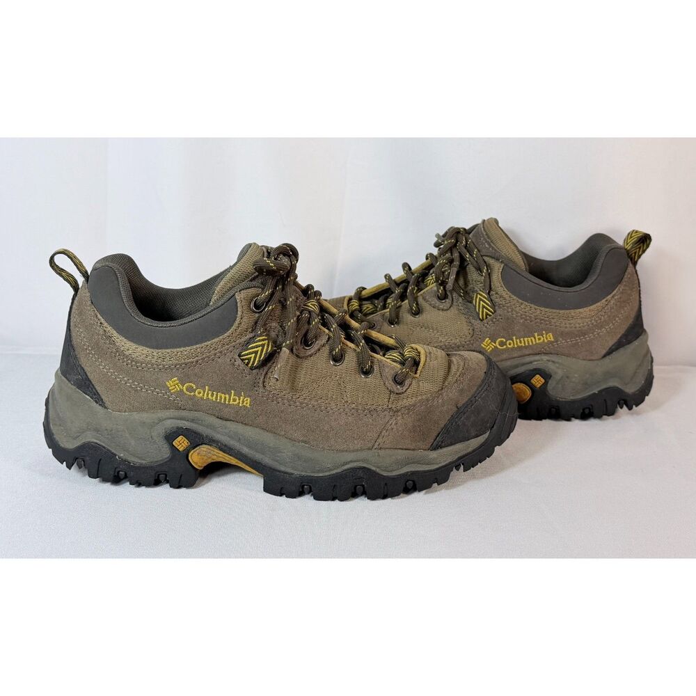 Columbia Men Hiking Shoe Size 7.5 Outdoors Trail YM6390-255 Brown Waterproof